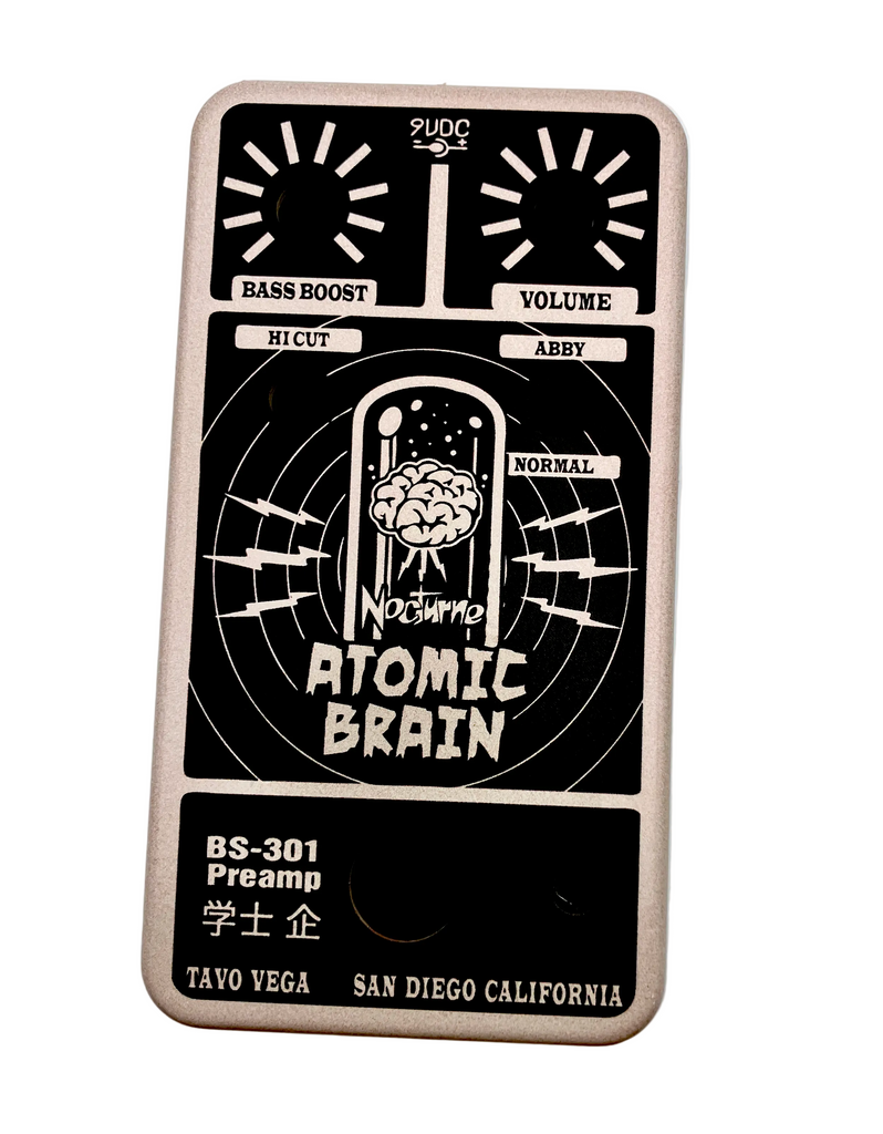 ATOMIC BRAIN® 301 Analog preamp - for Guitar, Pedal Steel, Keys & Bass. Full Dynamic preamp booster