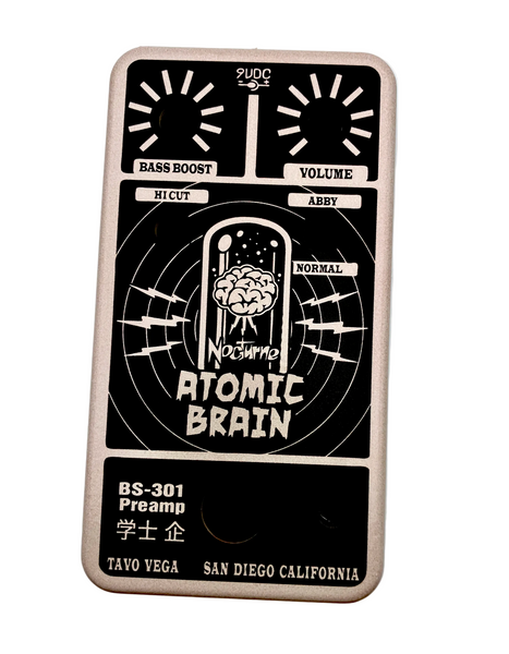 ATOMIC BRAIN® 301 Analog preamp - for Guitar, Pedal Steel, Keys & Bass. Full Dynamic preamp booster