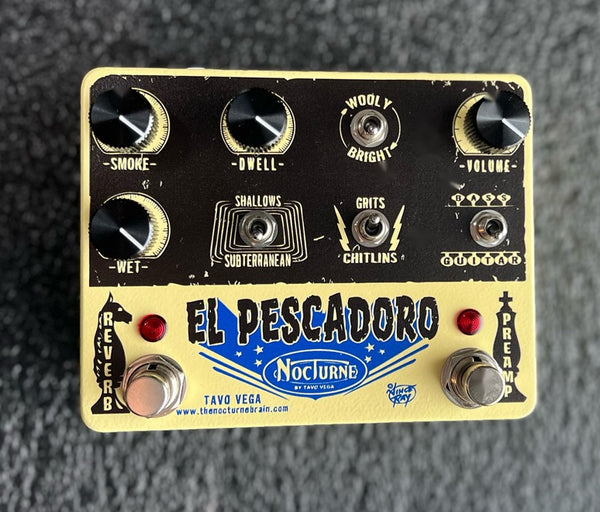 EL PESCADORO™ REVERB by The NOCTURNE Brain -Octal tube style preamp(jr barnyard) w 2 channel Reverb