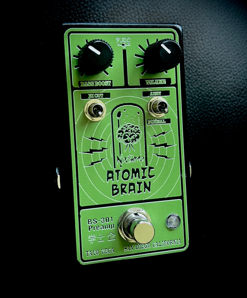 ATOMIC BRAIN® 301 Analog preamp - for Guitar, Pedal Steel, Keys & Bass. Full Dynamic preamp booster