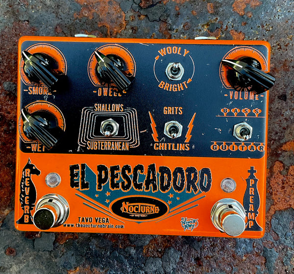 EL PESCADORO™ REVERB by The NOCTURNE Brain -Octal tube style preamp(jr barnyard) w 2 channel Reverb