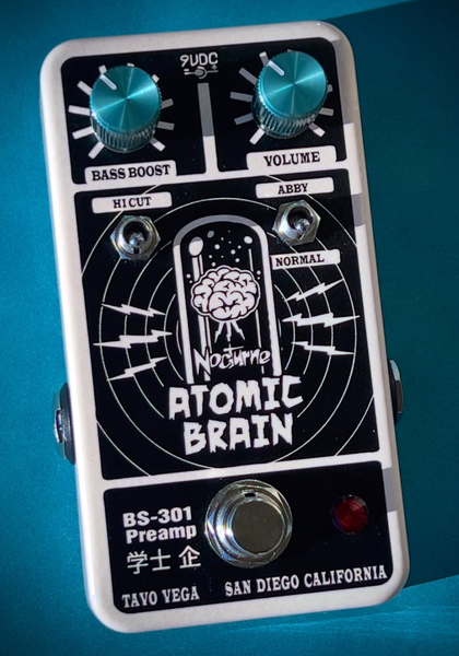 ATOMIC BRAIN® 301 Analog preamp - for Guitar, Pedal Steel, Keys & Bass. Full Dynamic preamp booster